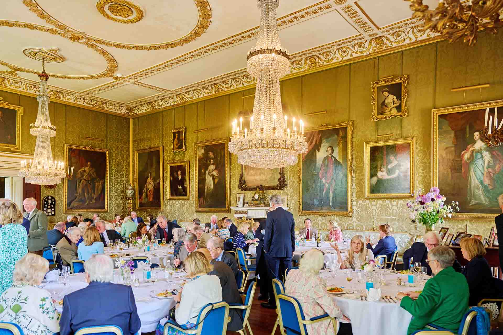 Gloucestershire Society Guests At Lunch In Badminton House's Great Room