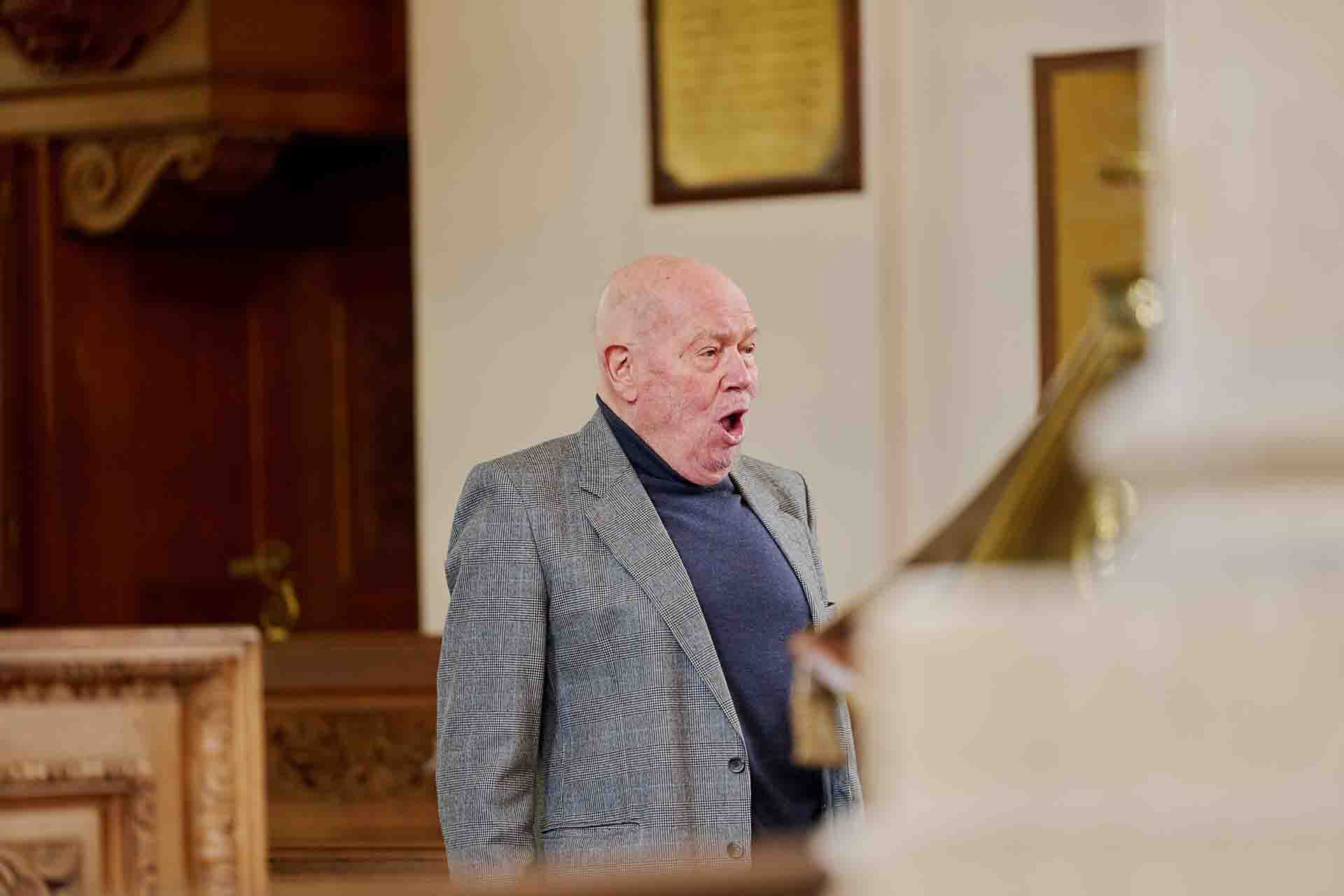Jeremy Watkins Singing The Gloucestershire Society's Song, George Ridler's Oven In Badminton Church
